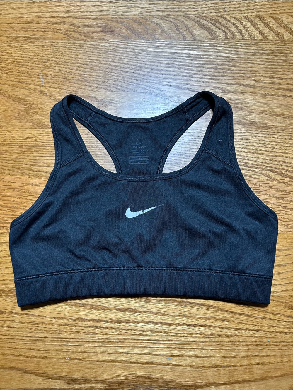 Nike Black Dri-FIT Racerback Sports Bra Size Medium